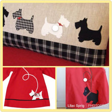 Load image into Gallery viewer, Tartan Scottie Dog Applique, Die Cut Dog, Iron On Scottie
