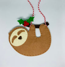 Load image into Gallery viewer, Sew Your Own Felt Sloth Christmas Ornament Kit

