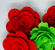 Load image into Gallery viewer, Felt Succulent &amp; Rose Flower Plaque Kit, Make Your Own Valentine&#39;s Plaque Kit
