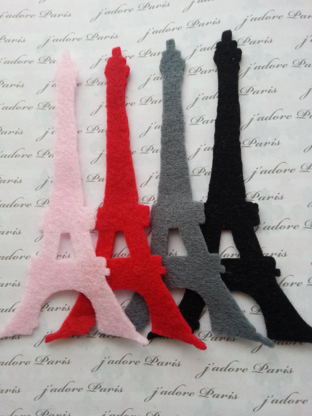 Large Felt Eiffel Towers, Die Cut Felt Eiffel Tower