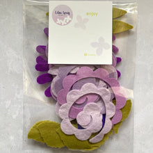Load image into Gallery viewer, Lilac &amp; Purple Felt Flower Kit - Make Your Own
