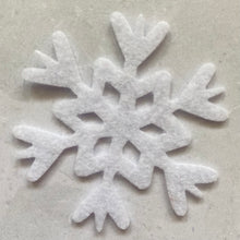 Load image into Gallery viewer, Felt Snowflakes, Die Cut Lacy Snowflakes
