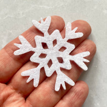 Load image into Gallery viewer, Felt Snowflakes, Die Cut Lacy Snowflakes
