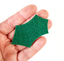 Load image into Gallery viewer, Felt Holly and Berries, Felt Die Cut Christmas Holly Leaves

