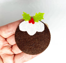 Load image into Gallery viewer, Felt Christmas Puddings, Die Cut Felt Christmas Pudding Shapes

