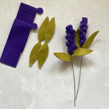 Load image into Gallery viewer, Lilac &amp; Purple Felt Flower Kit - Make Your Own

